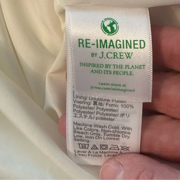 J. Crew White Short-Sleeve Belted Suiting Dress Size 10 - Picture 9 of 10